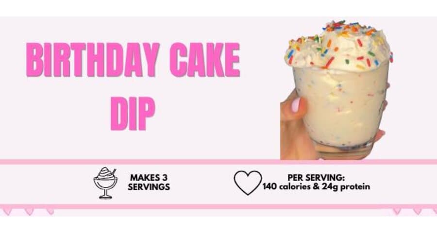 Birthday cake protein dip from the ebook