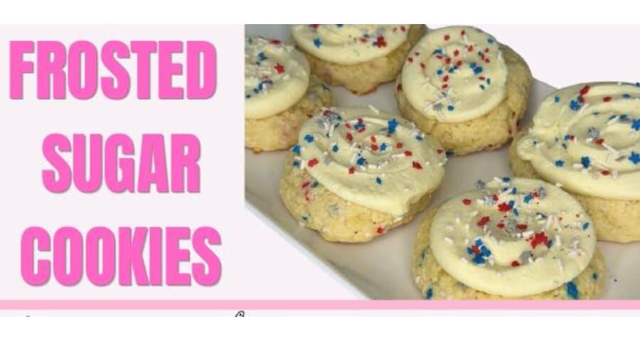 Frosted protein sugar cookies from the ebook